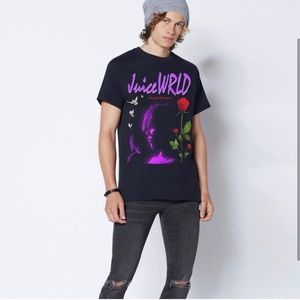 JUICE WRLD 999 Black Lucid Dreams Rose T-Shirt Hip Hop Rap R&B Music Tee Small